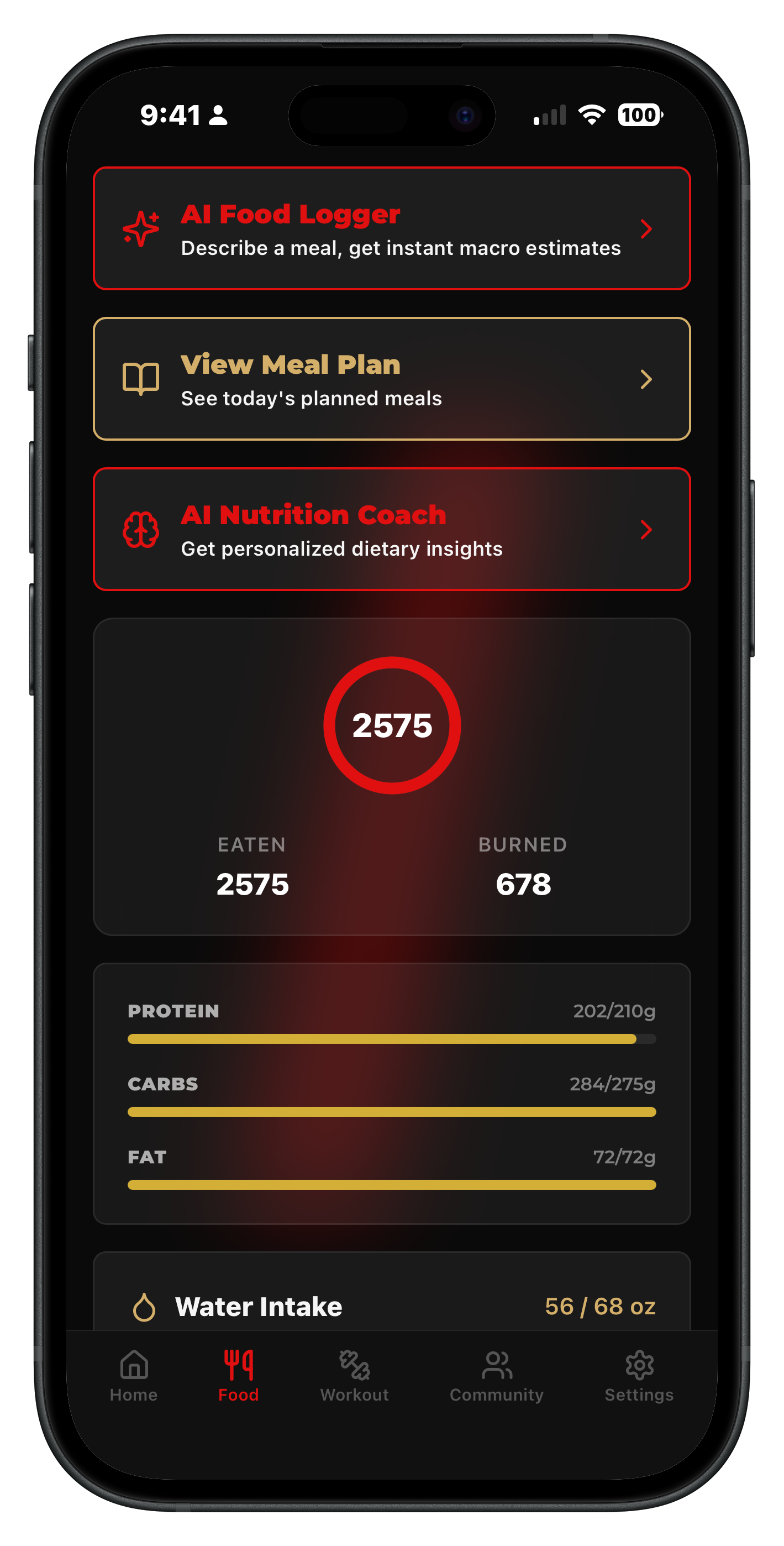 Nutrition Integration screenshot